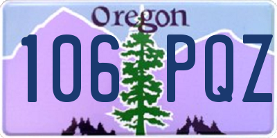 OR license plate 106PQZ