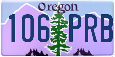OR license plate 106PRB
