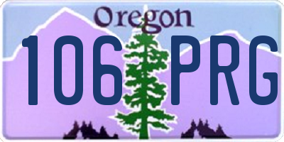 OR license plate 106PRG