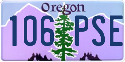 OR license plate 106PSE