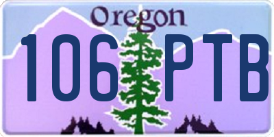 OR license plate 106PTB