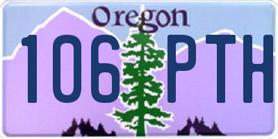 OR license plate 106PTH