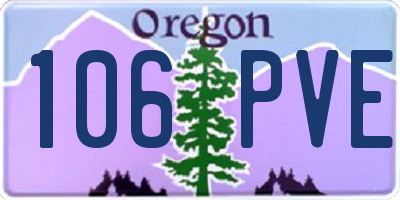 OR license plate 106PVE