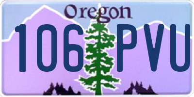 OR license plate 106PVU