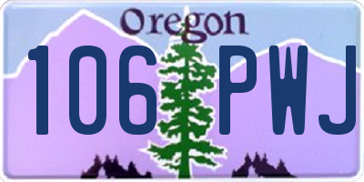 OR license plate 106PWJ