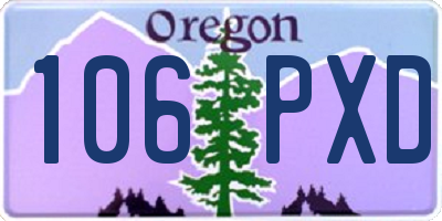 OR license plate 106PXD