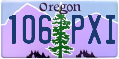 OR license plate 106PXI