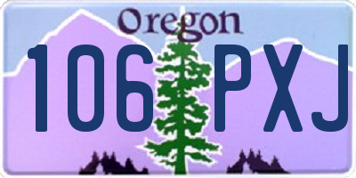 OR license plate 106PXJ