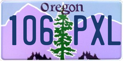 OR license plate 106PXL
