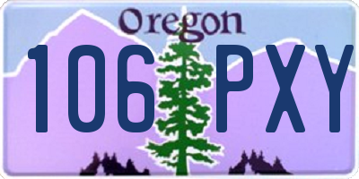 OR license plate 106PXY