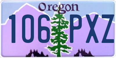 OR license plate 106PXZ