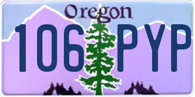 OR license plate 106PYP