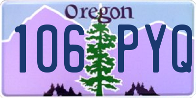 OR license plate 106PYQ