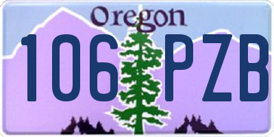 OR license plate 106PZB