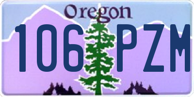 OR license plate 106PZM