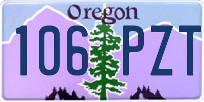 OR license plate 106PZT