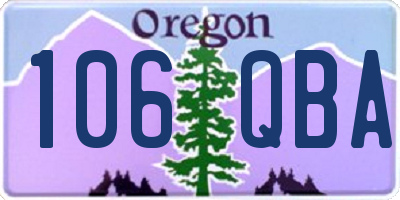 OR license plate 106QBA