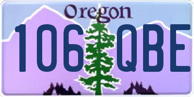 OR license plate 106QBE