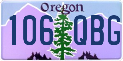 OR license plate 106QBG