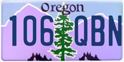 OR license plate 106QBN