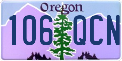 OR license plate 106QCN