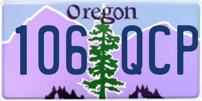 OR license plate 106QCP