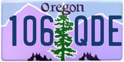 OR license plate 106QDE