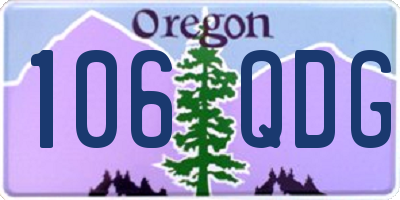 OR license plate 106QDG