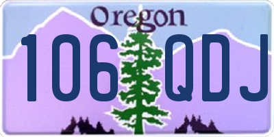 OR license plate 106QDJ