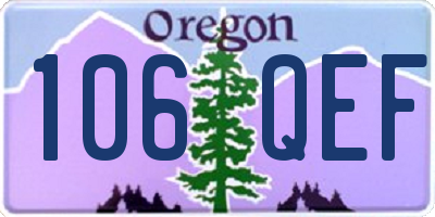 OR license plate 106QEF