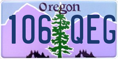 OR license plate 106QEG