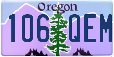 OR license plate 106QEM