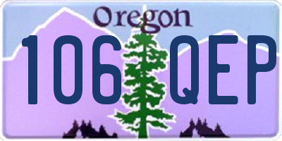 OR license plate 106QEP