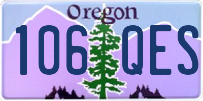 OR license plate 106QES