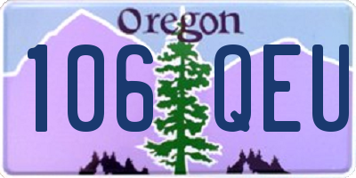OR license plate 106QEU