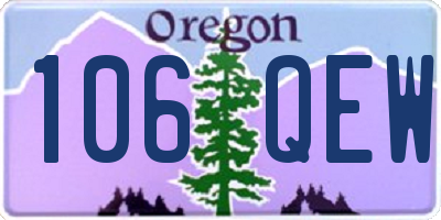 OR license plate 106QEW