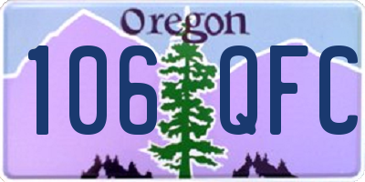 OR license plate 106QFC