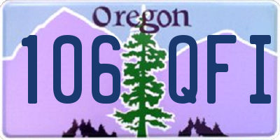OR license plate 106QFI