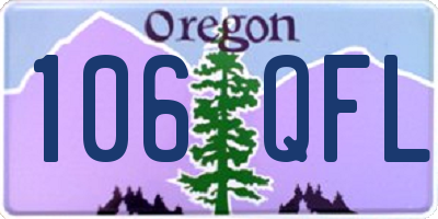 OR license plate 106QFL