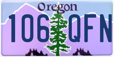 OR license plate 106QFN