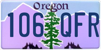 OR license plate 106QFR
