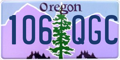 OR license plate 106QGC