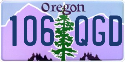 OR license plate 106QGD