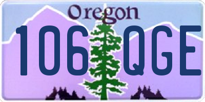 OR license plate 106QGE