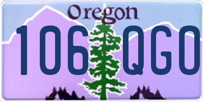 OR license plate 106QGO