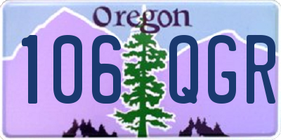 OR license plate 106QGR