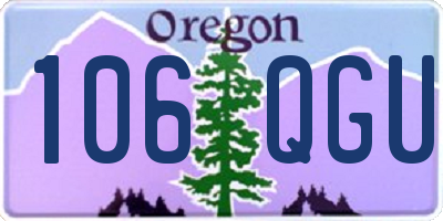 OR license plate 106QGU
