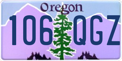 OR license plate 106QGZ