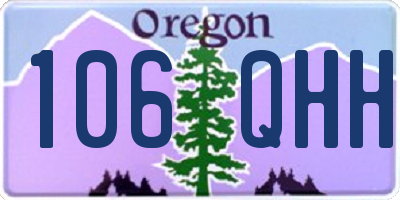 OR license plate 106QHH