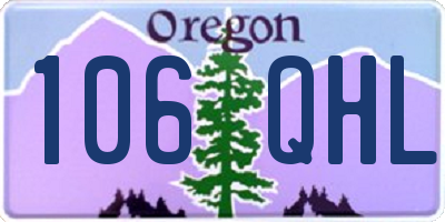 OR license plate 106QHL